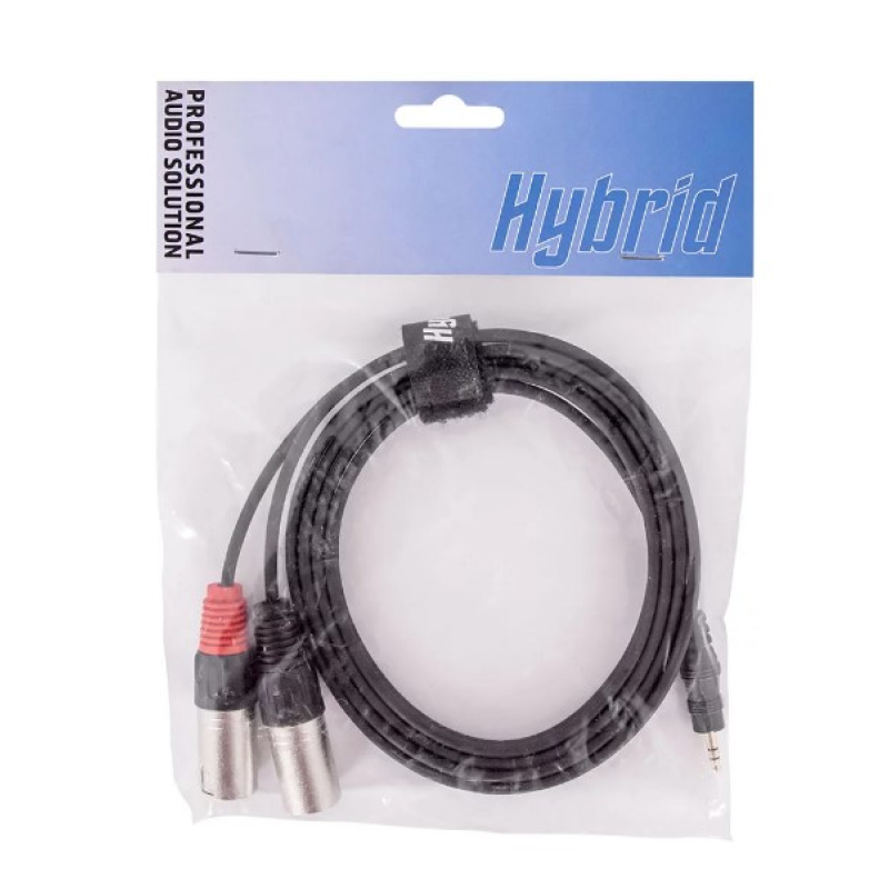 Hybrid mini jack stereo to 2x xlr male sxx018