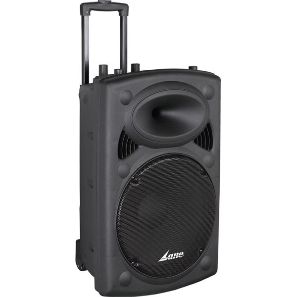 Lane tma-1015 battery powered portable pa speaker with 2 wireless microphones
