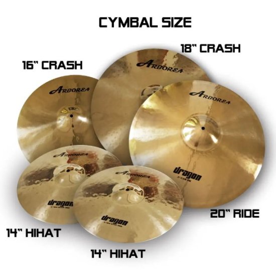 Arborea cymbal 3 pack b8 14''hh+16 ''c+20''r