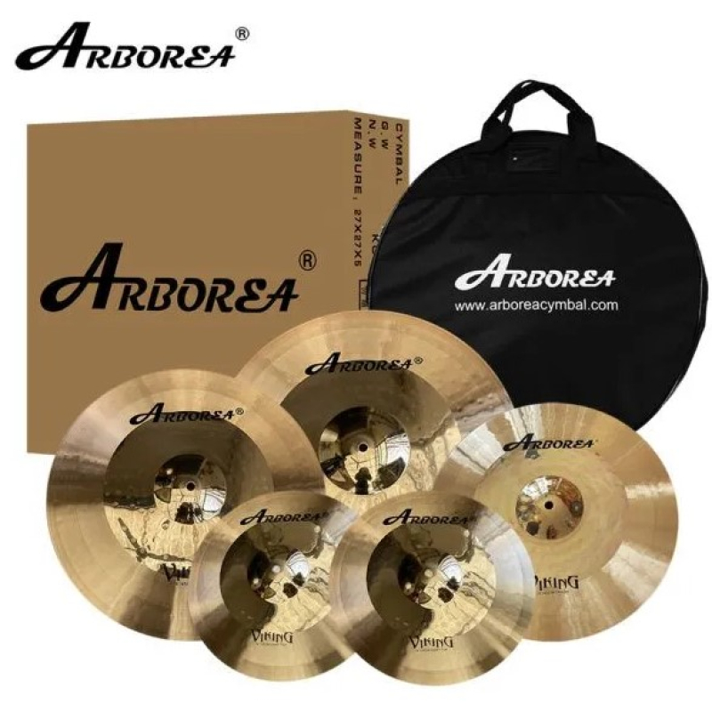 Arborea cymbal 3pack b10 14''hh+c+20''r+bag