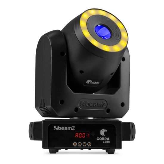 Beamz cobra 100r spot 100w moving head with ring 