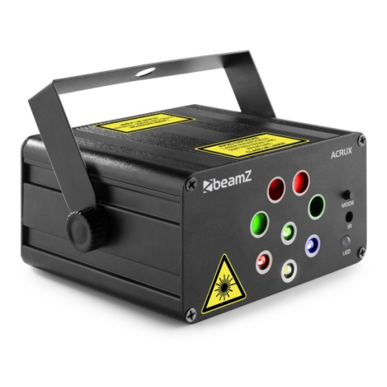 Beamz acrux quatro r/g party laser system with rgbw leds