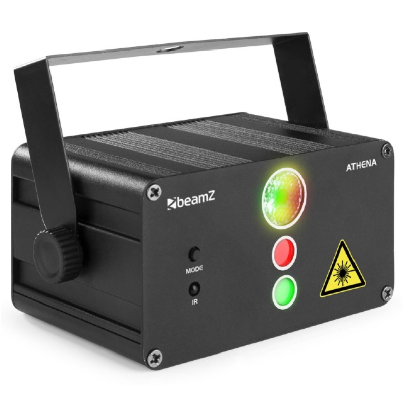 Beamz athena rg gobo laser system with battery