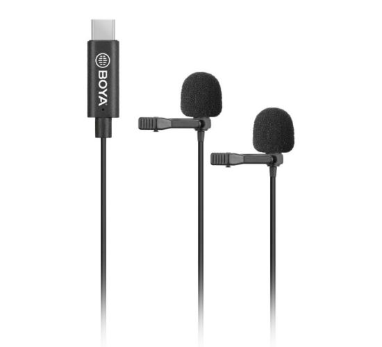 BOYA BY-M3D Digital Dual Lavalier Microphones for USB-C Devices