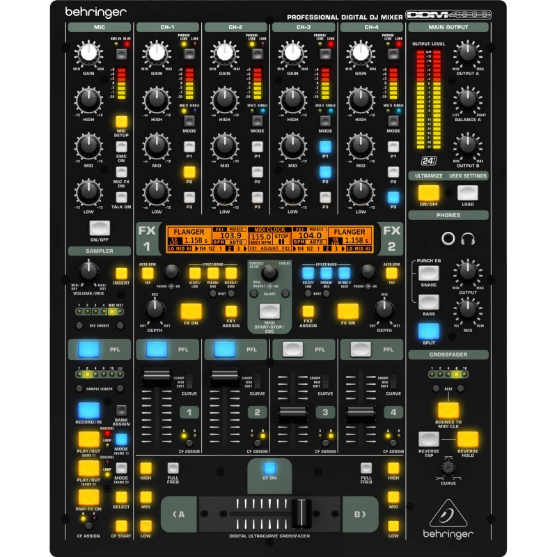 Behringer ddm 4000 5-channel dj mixer