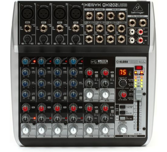 Behringer xenyx qx1202usb analogue mixer