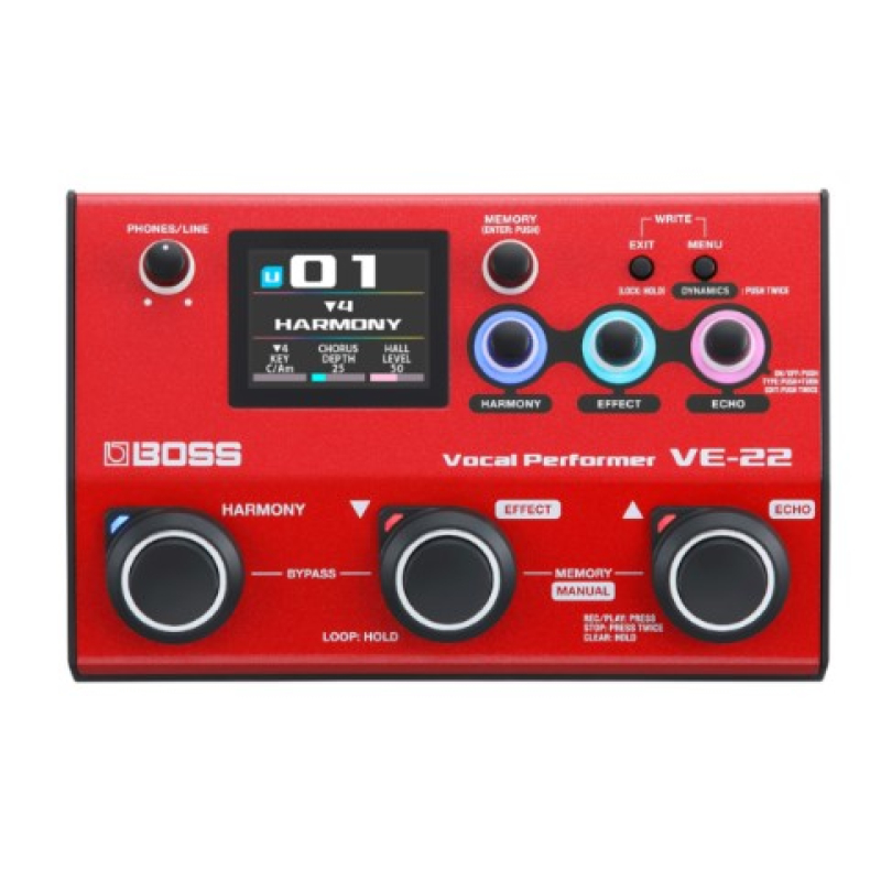 Boss ve-22 vocal effects and looper pedal