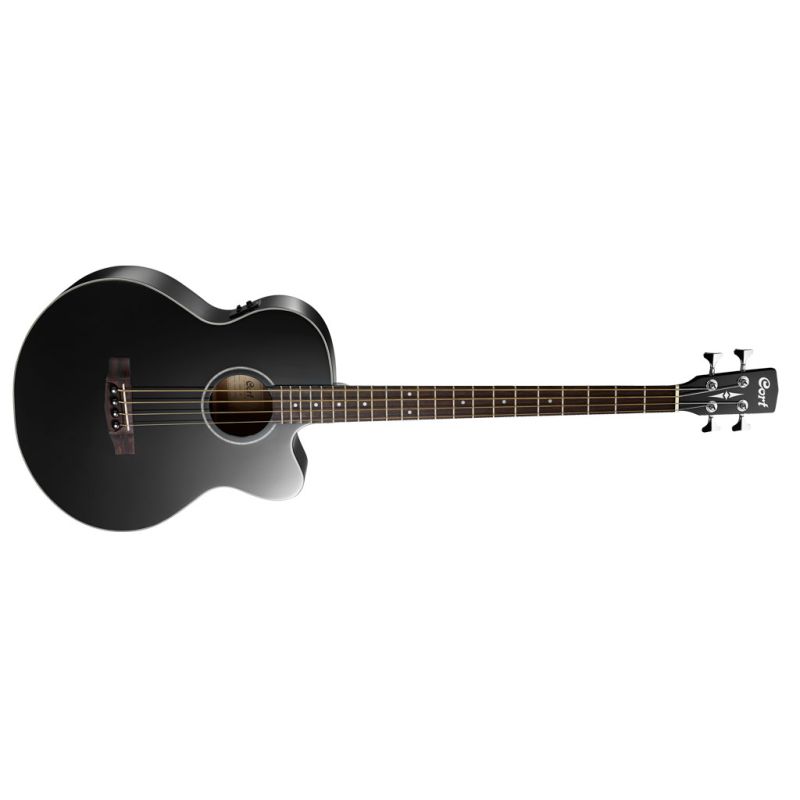 Cort AB850F Acoustic-Electric 4-String Bass Guitar Black