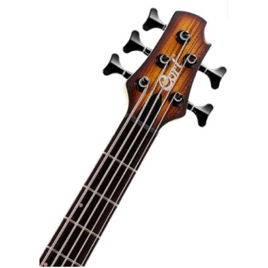 Cort C5 Plus ZBMH 5-String Bass Guitar w/ Markbass Pre – Open Pore Tobacco Burst