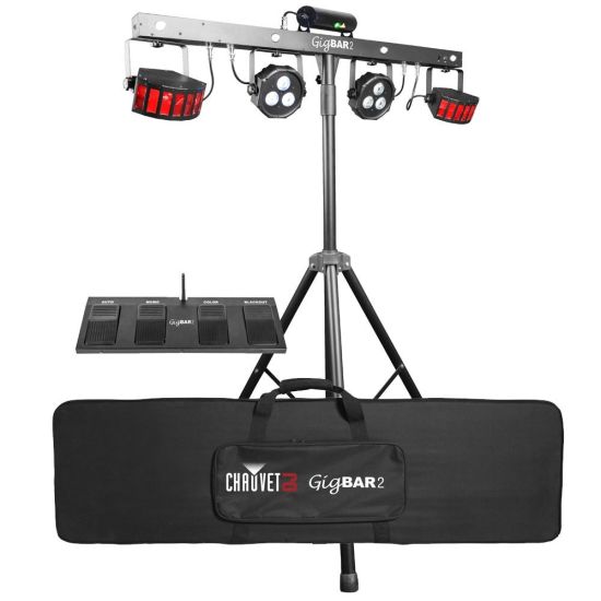  chauvet gigbar 2 – portable 4-in-1 pack-n-go lighting system w/ stand