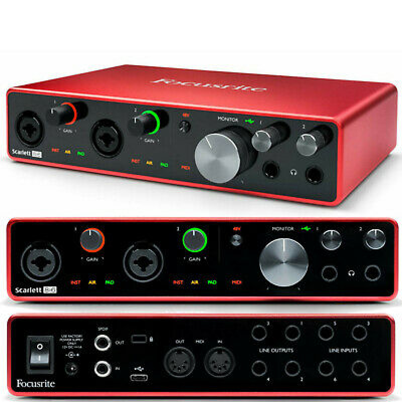 Focusrite scarlett 8i6 gen 3 audio interface / soundcard