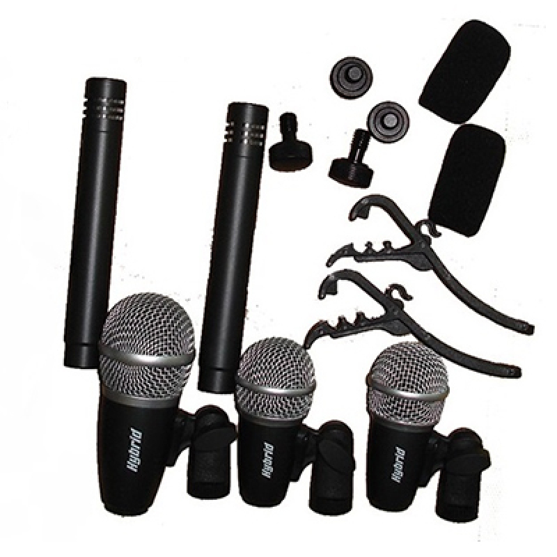 Hybid dx5b drum mic kit 5pc