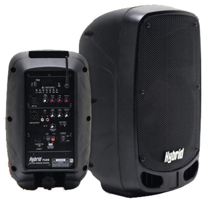 Hybrid PA15B 15″ Battery Powered Speaker with Bluetooth & Wireless Mic