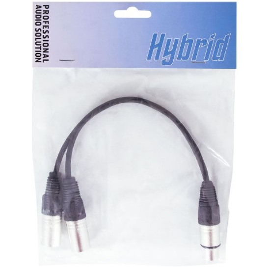 Hybrid 1.5m 2xlr male to 1xlr female xmf201