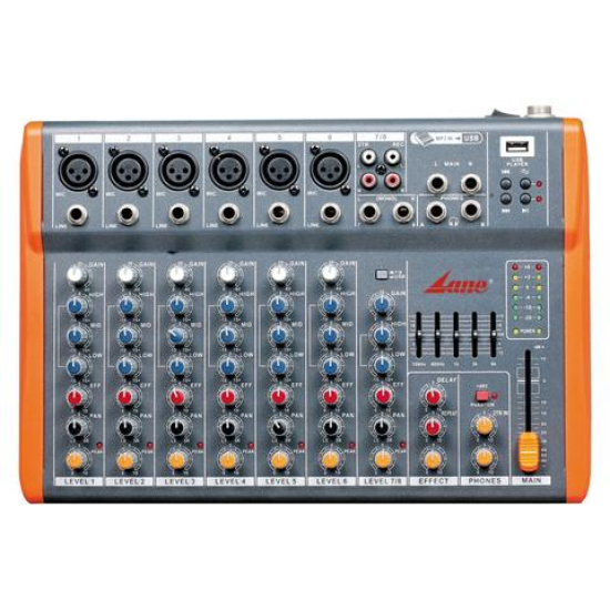 Lane lgx8b 8 channel desk mixer