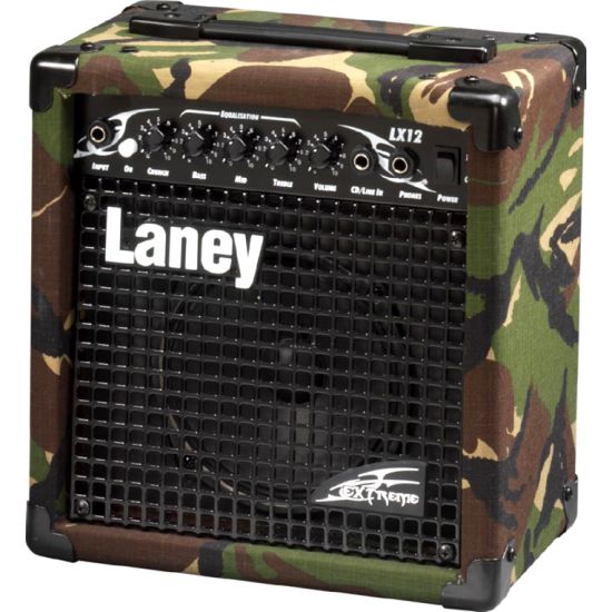 Laney LX12 LX Series Camouflage 10 watt 6 Inch Electric Guitar Amplifier Combo (Camouflage)