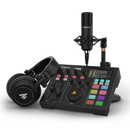 MAONOCASTER Solo Bundle All-In-One Podcast Production Studio AU-AM100-K2