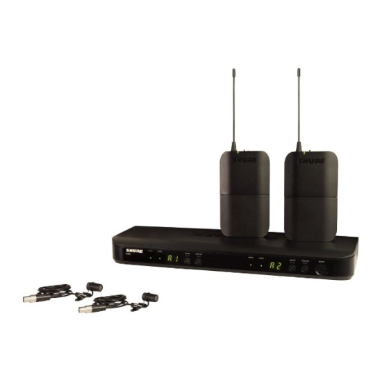 Shure blx188e/w85 dual wireless lavalier mic system