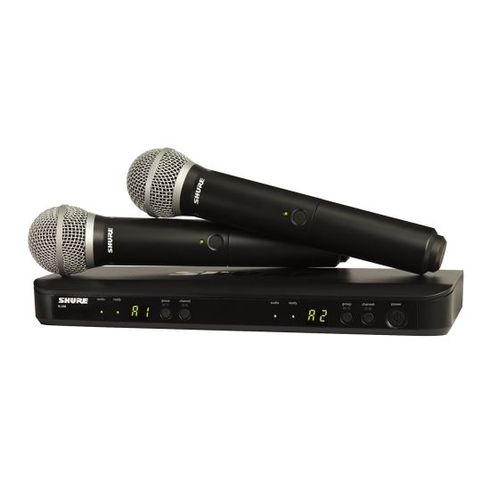 Shure Blx288E/pg58 dual Handheld Wireless microphone system