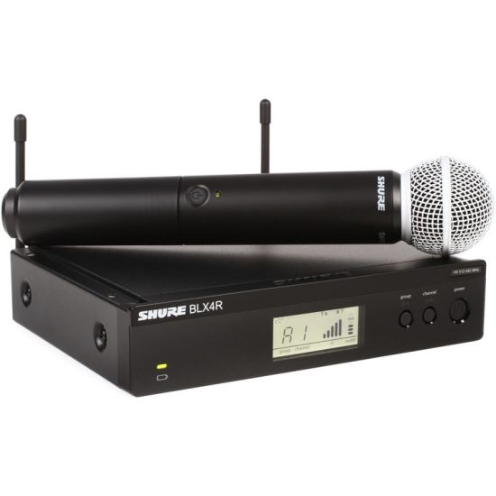 Shure Blx24RE/sm58 Handheld Wireless microphone system With Rack Mnt