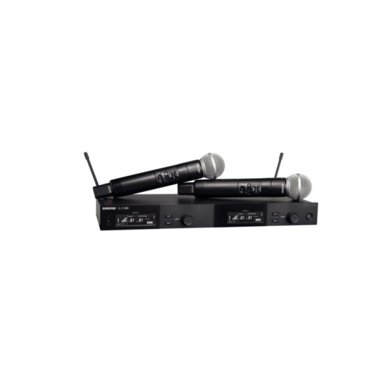 Shure slx24de/sm58 dual channel digital wireless handheld microphone system