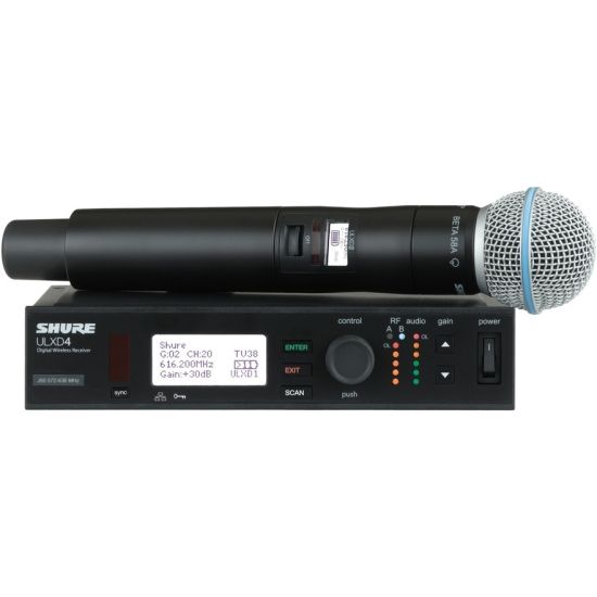 Shure ULXD2/B58 Digital Handheld Wireless Microphone Transmitter with Beta 58A Capsule
