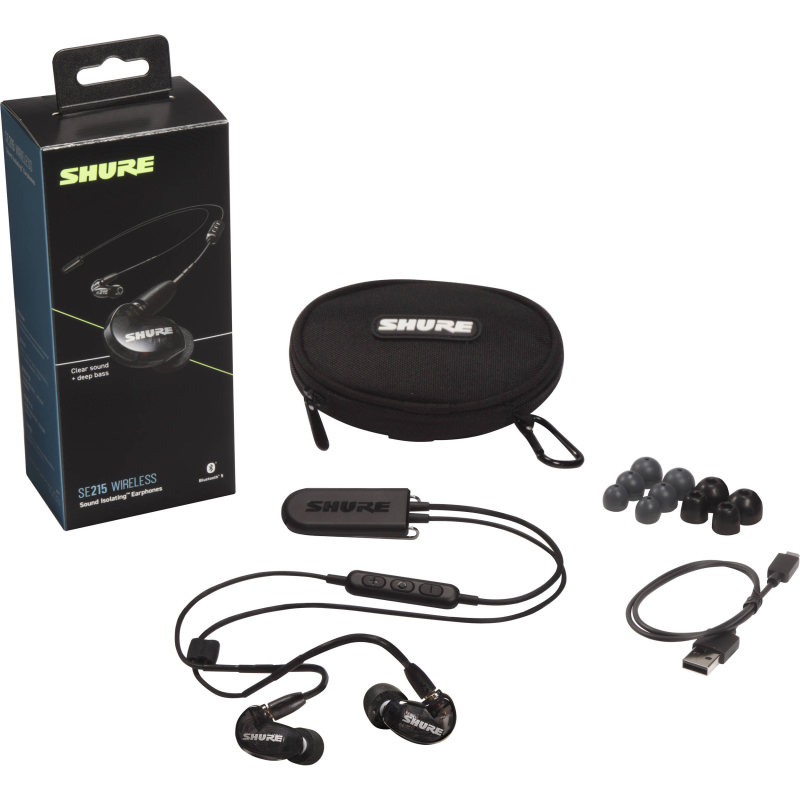 Shure se215K bt2 Bluetooth 5 wireless Earphones - Black