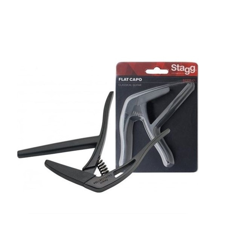 Stagg scpxfl bk flat trigger capo for classical guitar - black