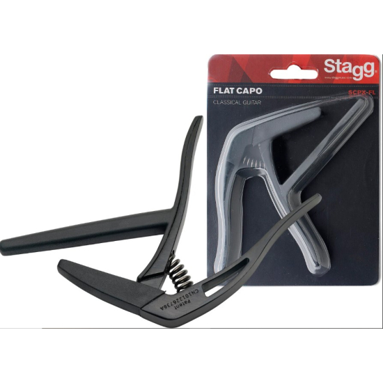 Stagg stag-scpxflblack flat capo