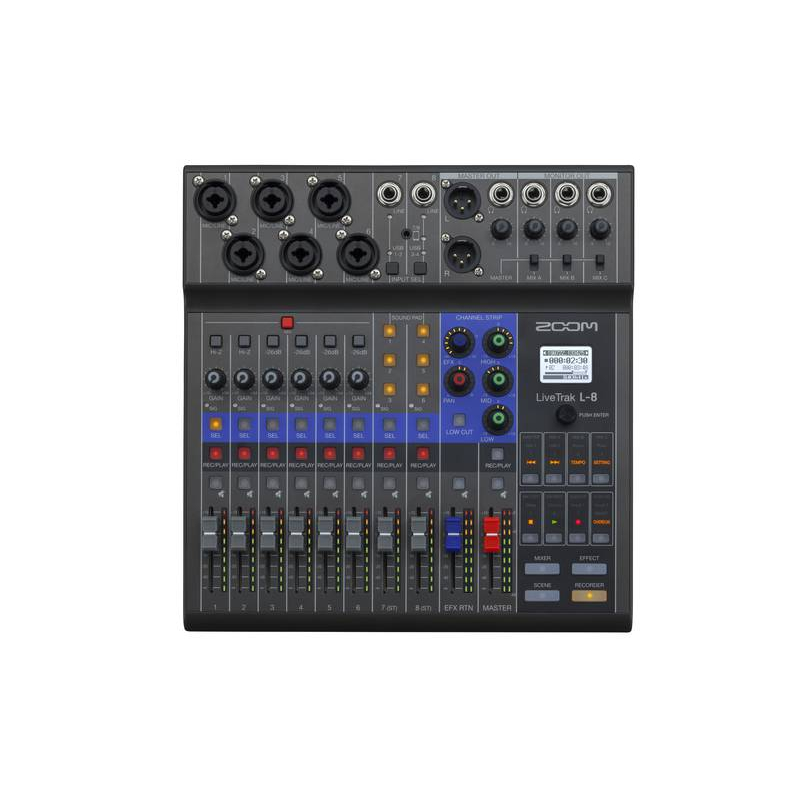 Zoom l8 livetrak 8-ch digital mixer/recorder 