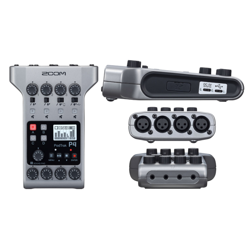 Zoom pod trak p4 4-input ultimate recorder for podcasting