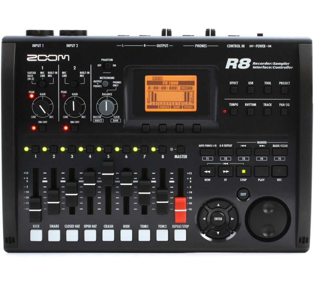 Zoom r8 recorder sampler controller interface  