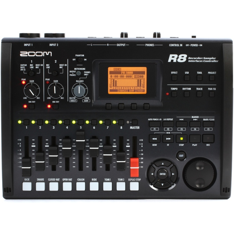 Zoom r8 recorder sampler controller interface  
