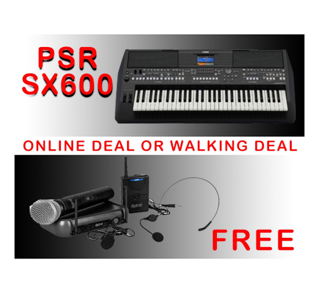 Yamaha psr-sx600 arranger workstation keyboard + hybrid wireless microphopne 