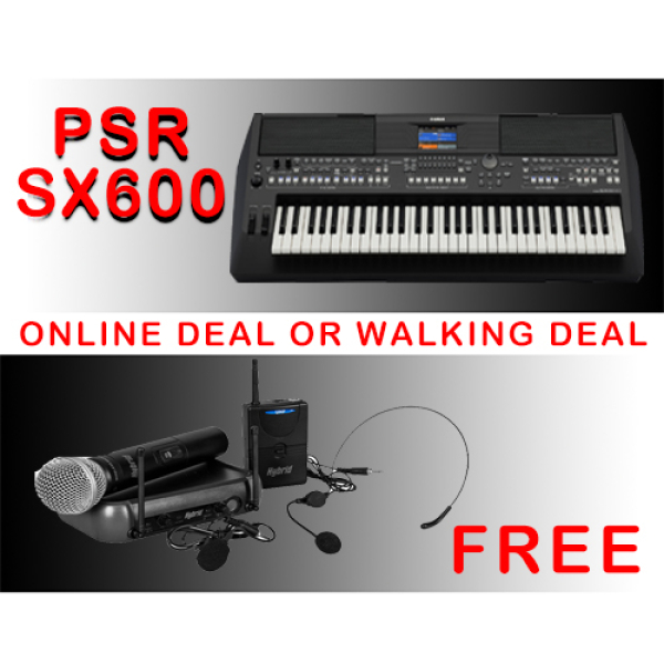 Yamaha psr-sx600 arranger workstation keyboard + hybrid wireless microphopne 