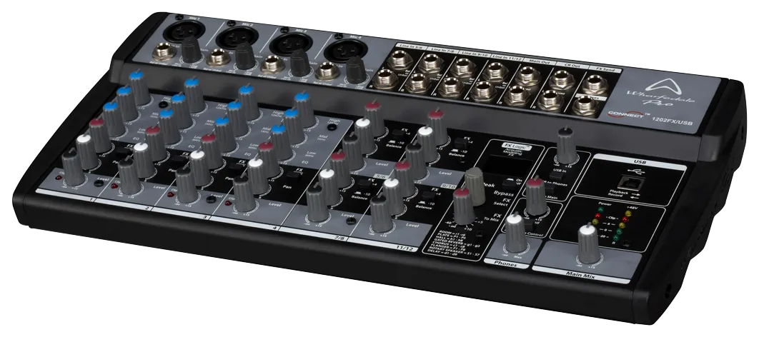 Connect-1202FX-USB-1 Wharfedale Pro Connect 1202FX/USB 12-channel Compact Mixer - Image 1