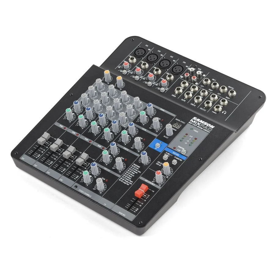 samson-mixpad-mxp124fx Samson MixPad MXP124FX 12-channel analog Stereo Mixer - Image 1