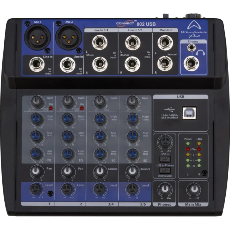 Wharfedale Pro Connect 802USB 8-input USB mixer - Image 2