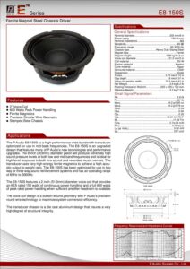 P.Audio E8-150S 8" Loose Speaker - Image 5