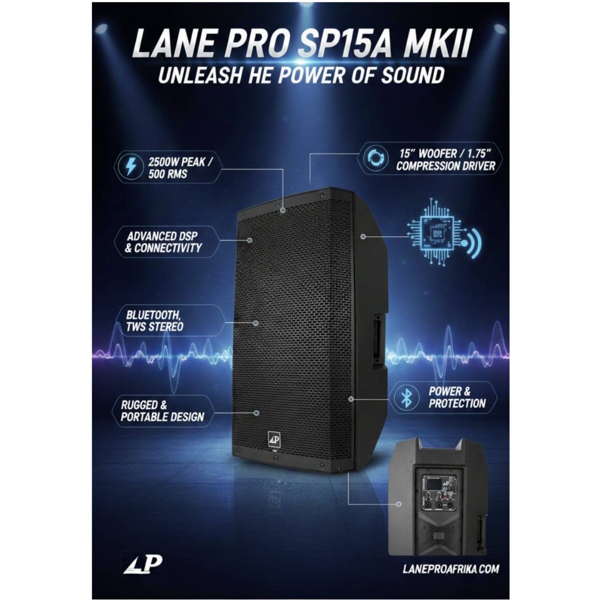 Lane Pro SP15A Passive Speakers - Image 4