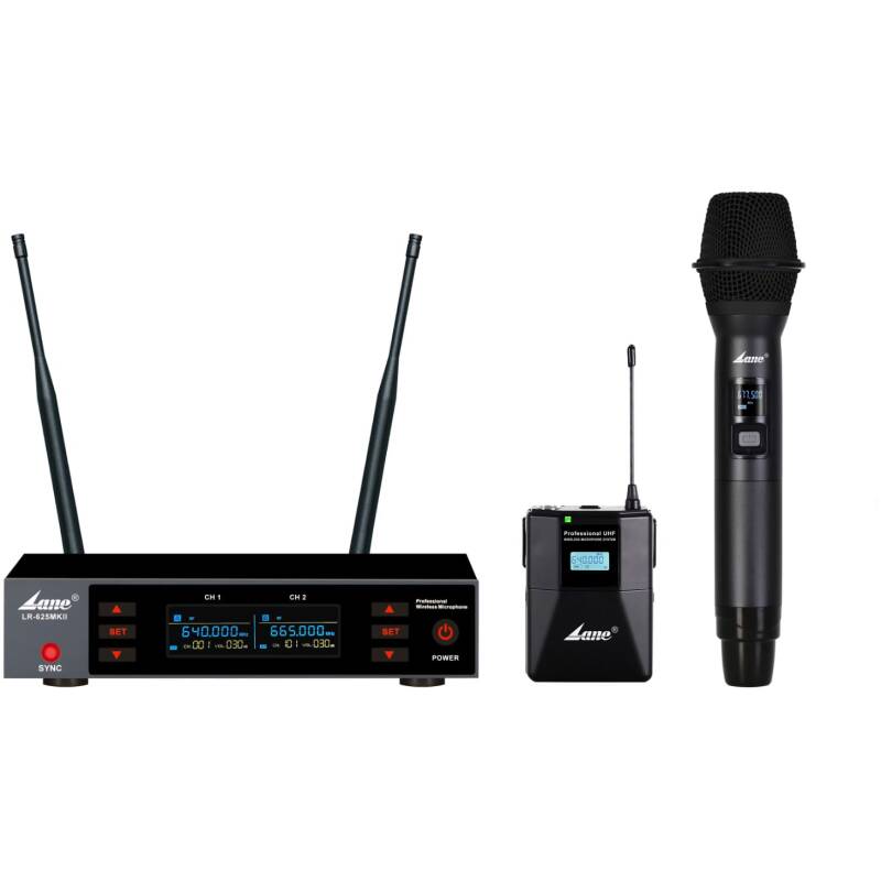 Lane Pro LR625B Wireless Lapel & Microphone Set