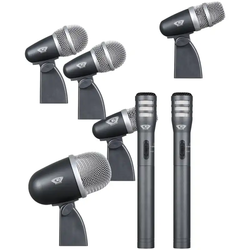 JD Percussion 7 Piece Drum Mic Set