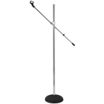 Imix Boom Arm Round Base Silver Mic Stand
