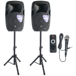 Imix Party 12A 12" Active Speaker Set w/ Stands And Mic