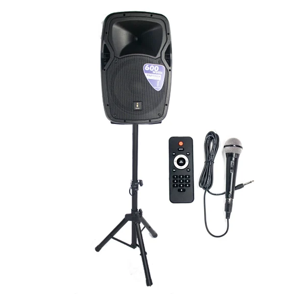 party15-111.webp Imix Party 15A 15" Active Speaker w/ Stand And Mic - Image 1