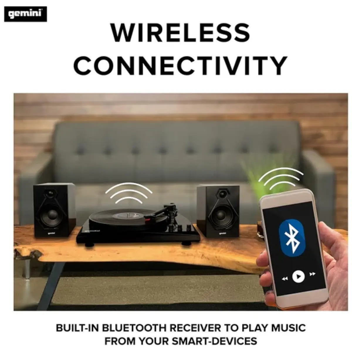 Gemini TT-900BB Bluetooth Stereo Turntable System - Image 4