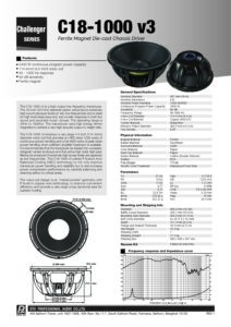 P Audio C18-1000 v3 18" Loose Speaker - Image 4