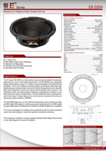 P-Audio E8-200N 8" Loose Speaker - Image 2