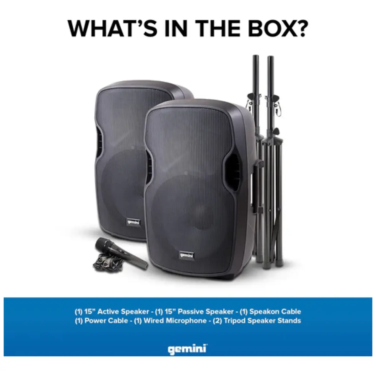 Gemini PA-SYS15 Comprehensive dual-speaker PA System - Image 4