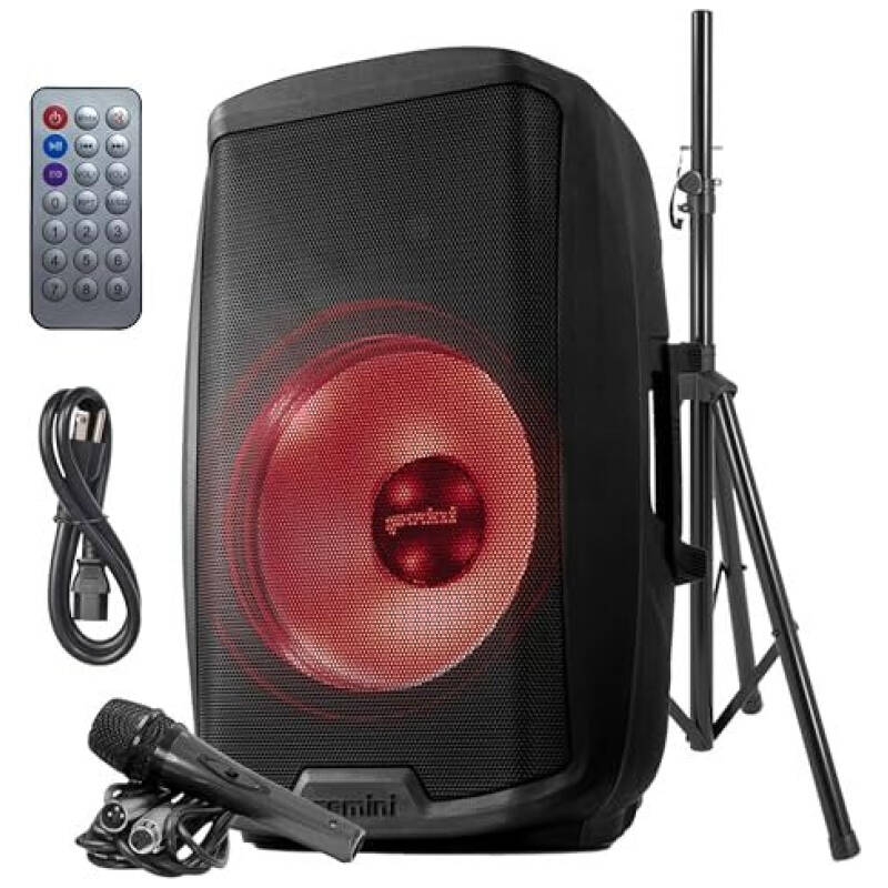 Gemini AS-2115BT-LT-PK 15" Active Bluetooth PA speaker system